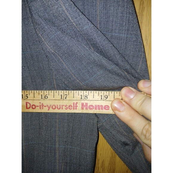 Haggar Imperial 2 Piece Suit Mens 42L 34X34 Two Button Gray USA Made Wool Blend - Picture 8 of 16